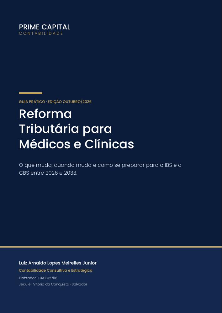 Capa: Guia: Reforma Tributária para Médicos e Clínicas